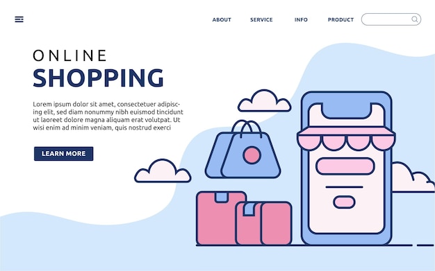 Página de inicio de compras en línea