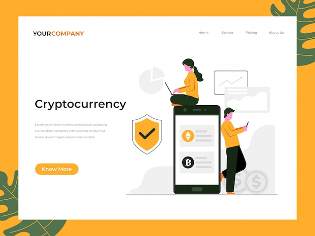 Página de inicio de criptomoneda