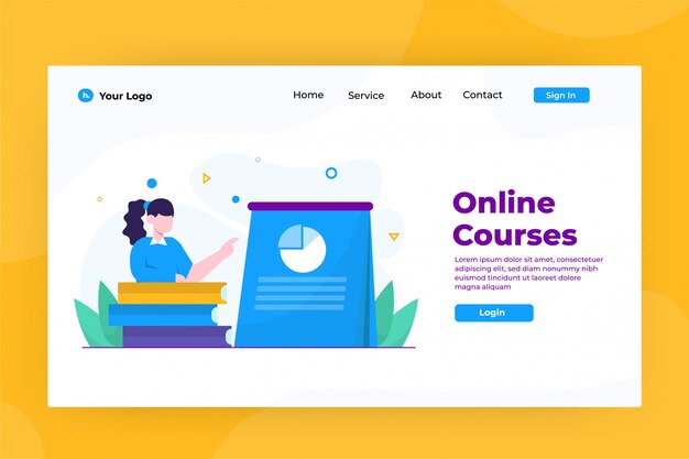 página de inicio de educación en línea