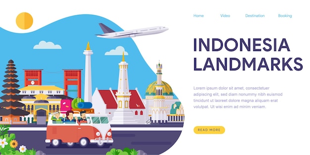 Página de inicio de monumentos de indonesia