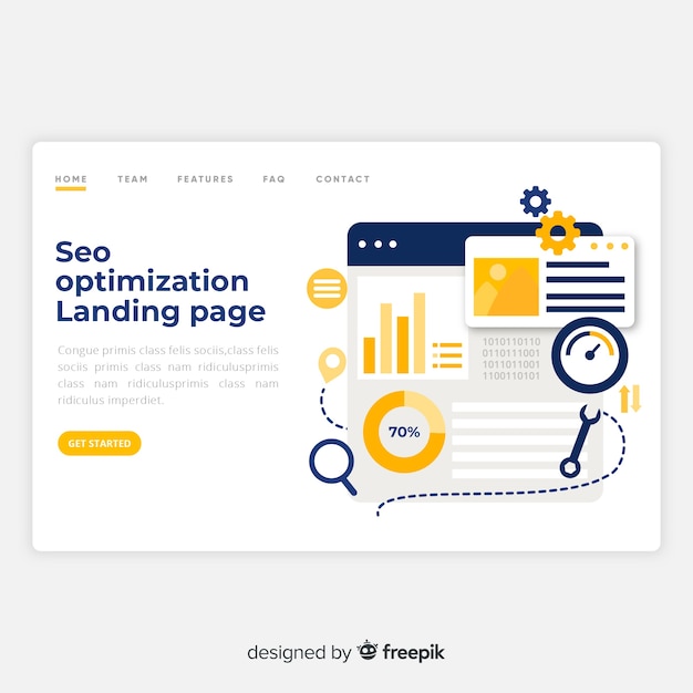 Página de inicio de optimización seo