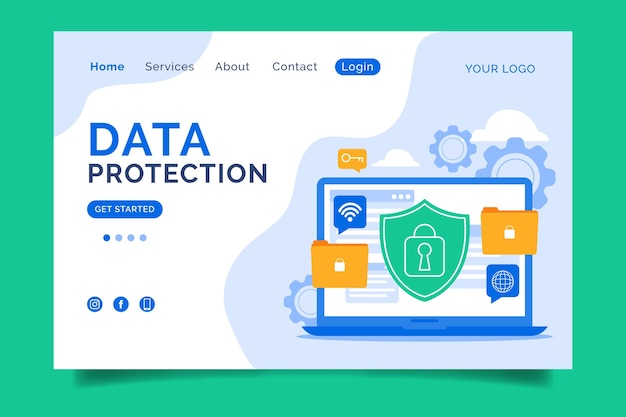 Página de inicio de protección de datos