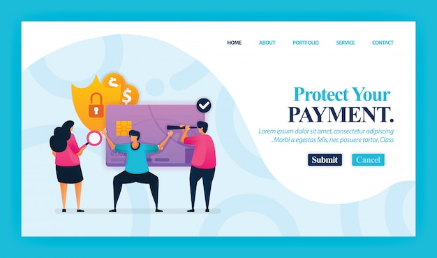 Página de inicio de protect your payment.