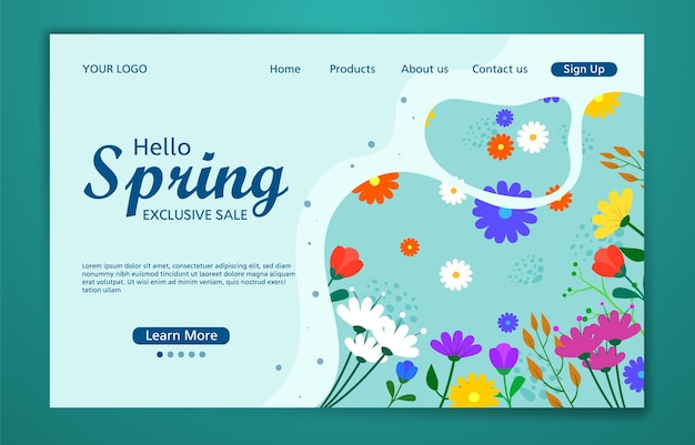 Página de inicio de rebajas de primavera