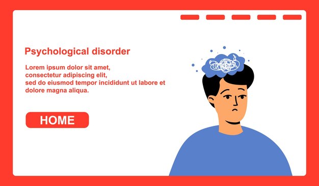 Página de inicio del sitio el concepto de problemas de salud mental.