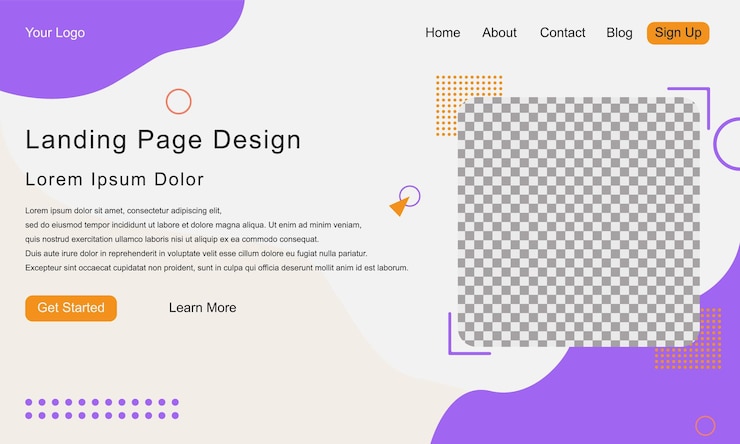 Vector página de inicio del sitio web de diseño de plantilla plana