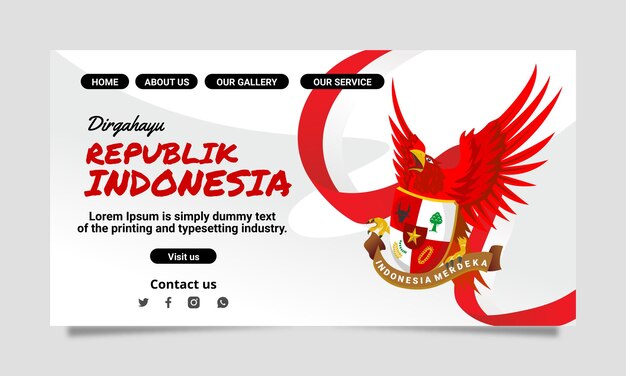 Página de inicio del sitio web de la independencia de indonesiajpg