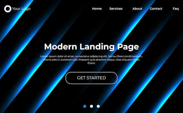 Página de inicio del sitio web moderno
