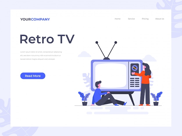 Página de inicio de tv retro