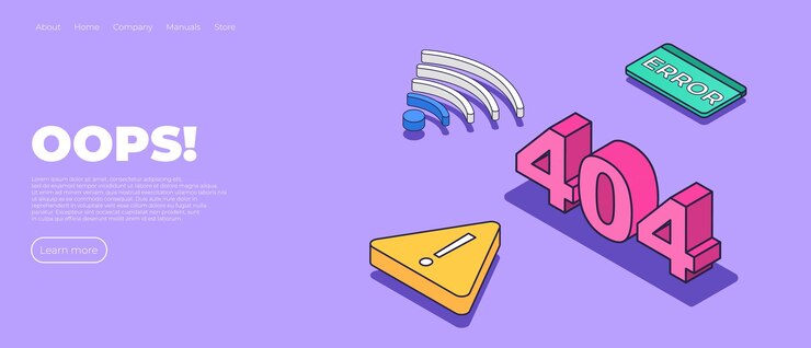 Vector página isométrica 404 plantilla de página de aterrizaje con error 404 no hay conexión a internet concepto de error técnico página no encontrada notificación de servicio en línea