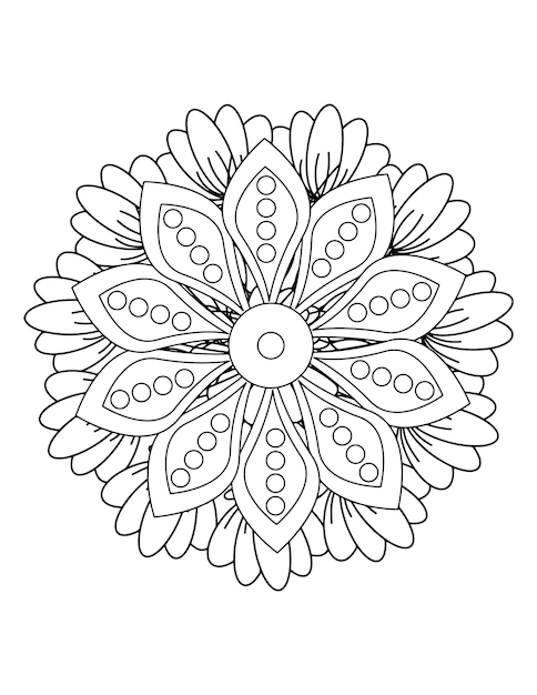 Página del libro para colorear de flores, página del libro para colorear para adultos para Amazon. Página del libro para colorear de flores.