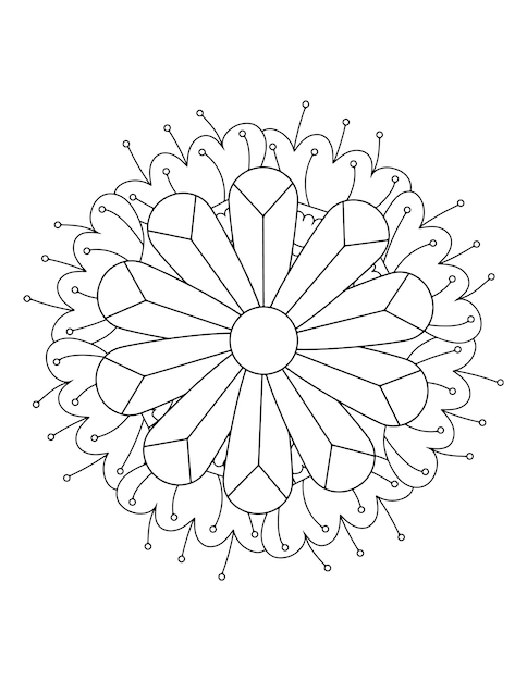 Página del libro para colorear de flores, página del libro para colorear para adultos para Amazon. Página del libro para colorear de flores.