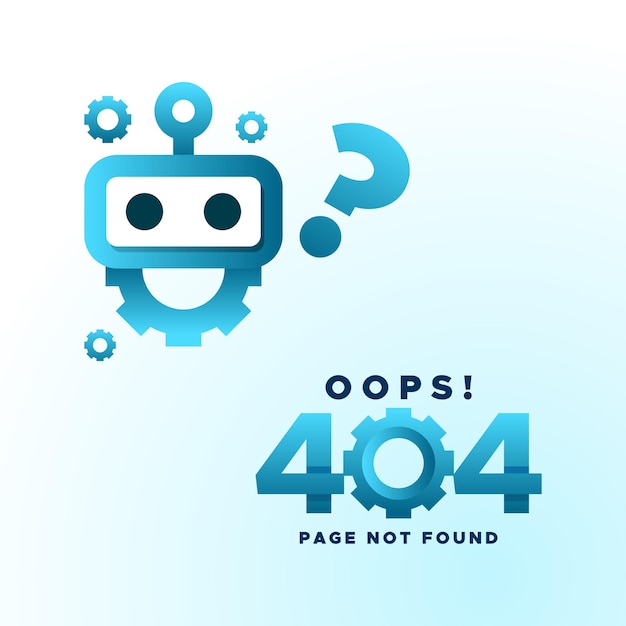Página no encontrada 404 Banner de diseño para medios digitales