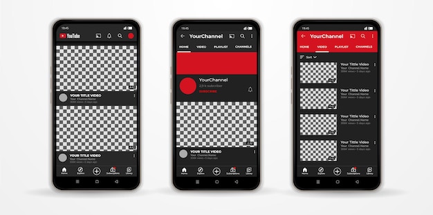 Página web del canal de Youtube en el teléfono inteligente