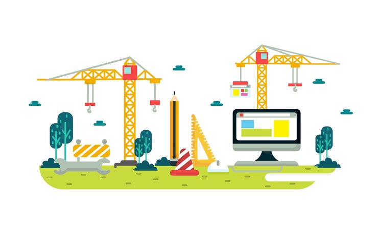 Vector página web en construcción