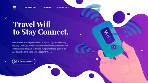 Página web de Mobile Portable Travel Wifi