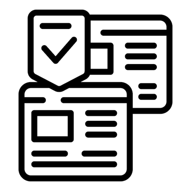 Página web segura que recibe validación con el icono de la marca de comprobación