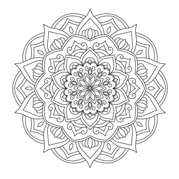 Páginas de color de ilustraciones de mandala