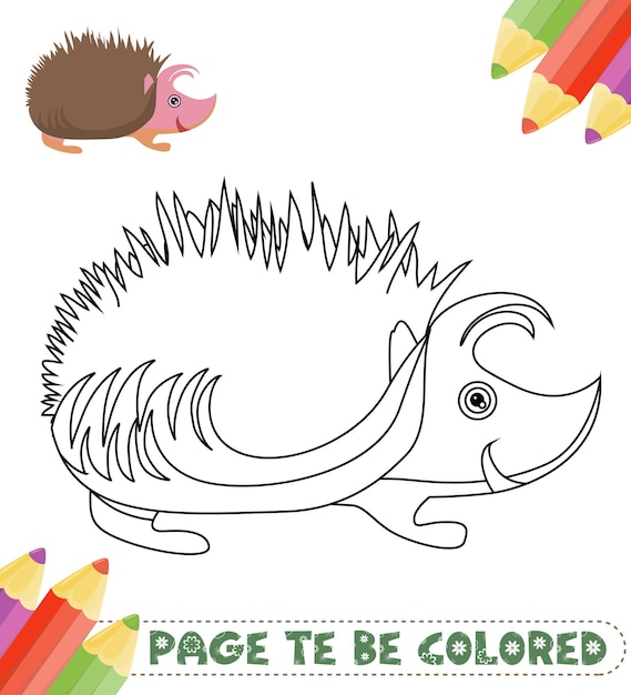 Vector páginas para colorear animales para imprimir