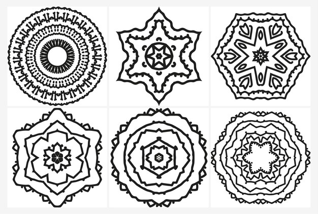 páginas para colorear con círculo floral en negrita y fácil cbgv02
