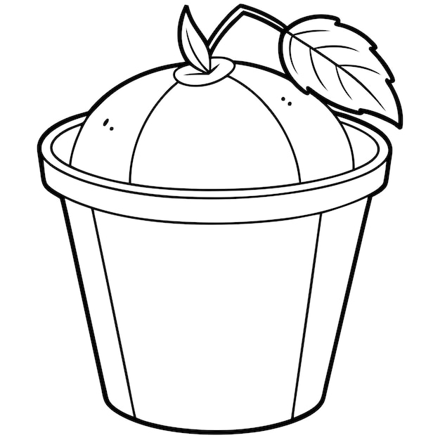 Páginas para colorear de cubo de frutas naranja Diseños frescos y vibrantes para los amantes de la fruta