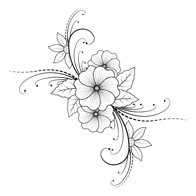 Paginas Para Colorear De Flores Estilo Indio Paginas Para Colorear De Flores En Blanco Y Negro Para Colorear Para Adultos