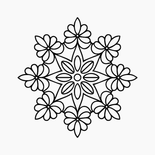 páginas para colorear flores de mandala