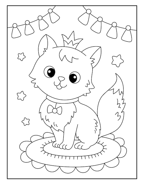 Páginas para colorear de gatos para niños