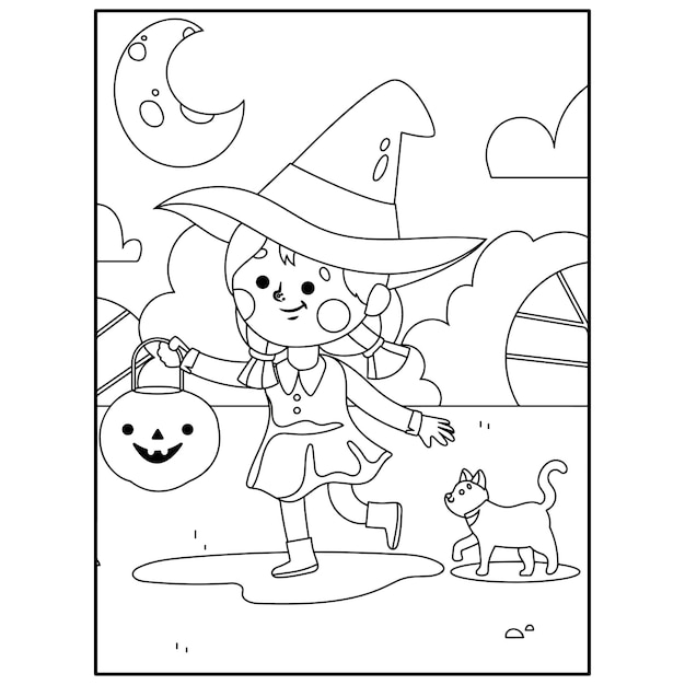 Páginas para colorear de Halloween para niños