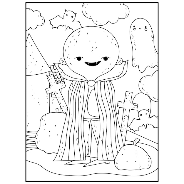 Páginas para colorear de Halloween para niños