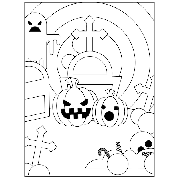 Páginas para colorear de halloween para niños