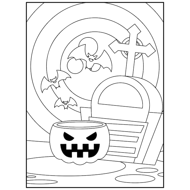 Páginas para colorear de Halloween para niños