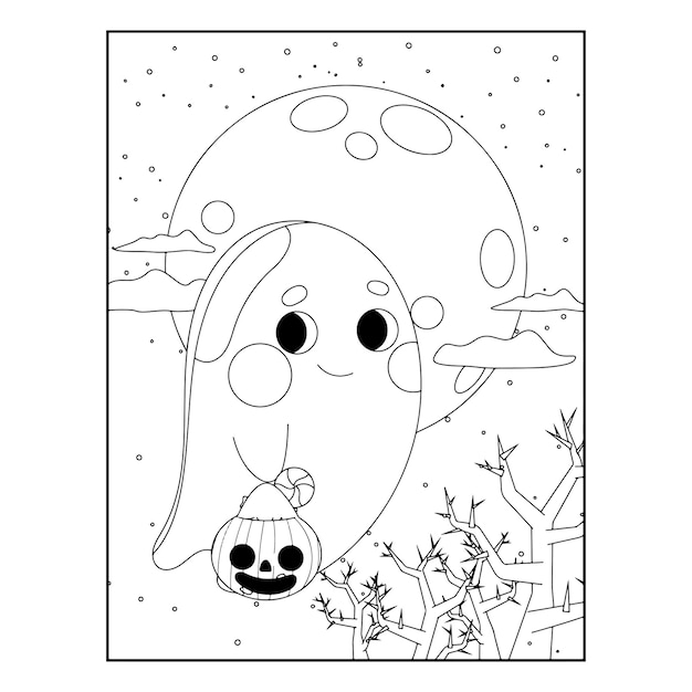 Páginas para colorear de halloween para niños