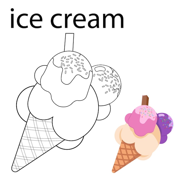 páginas para colorear helado