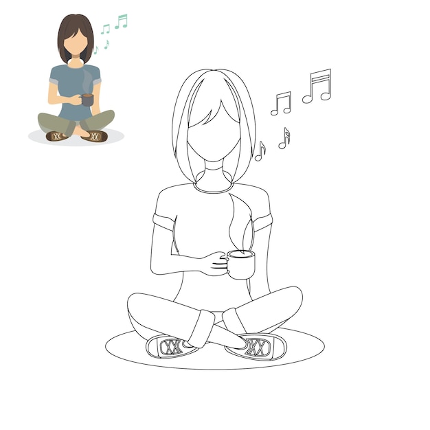 Páginas para colorear Ilustración de aventuras