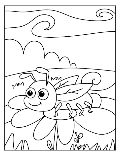 Páginas para colorear de insectos imprimibles para niños