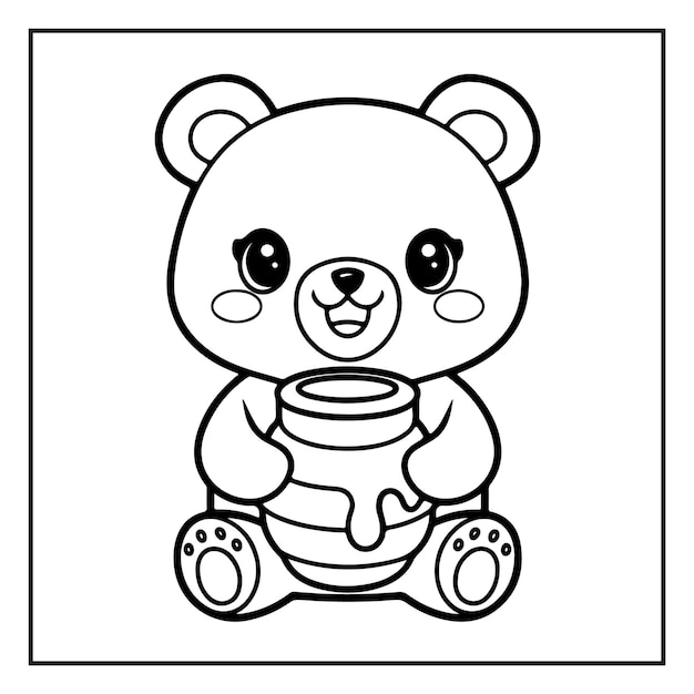 Páginas para colorear con Kawaii Animals Comida rápida y golosinas dulces para niños