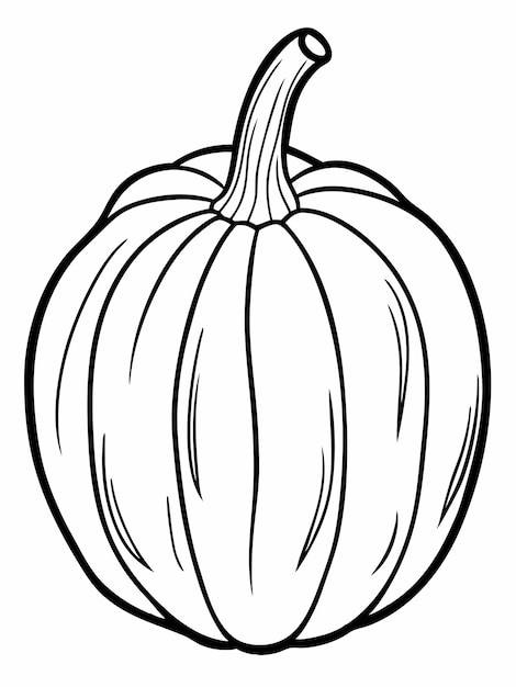 Páginas para colorear libros de calabaza de invierno para niños y adultos con diseño vectorial