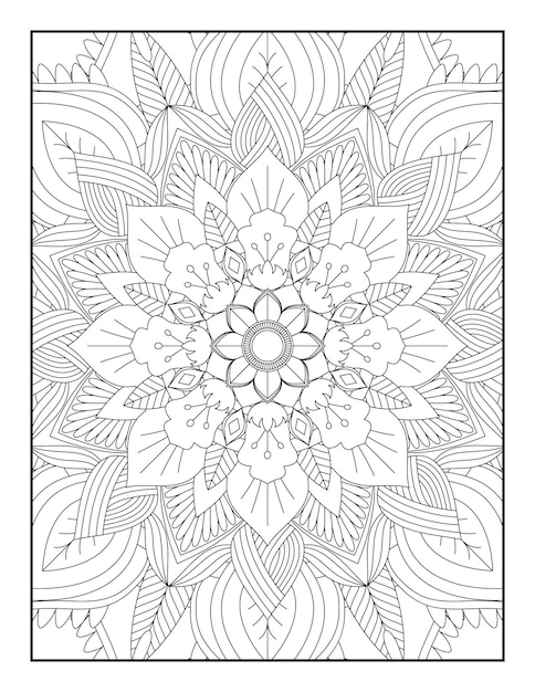 Páginas para colorear de mandala, página para colorear de mandala para adultos, mandala, páginas para colorear para adultos