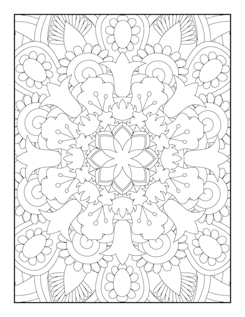 Páginas para colorear de mandala, página para colorear de mandala para adultos, páginas para colorear para adultos, mandala