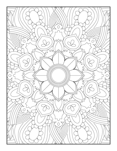 Páginas para colorear de mandala, página para colorear de mandala para adultos, páginas para colorear para adultos, mandala