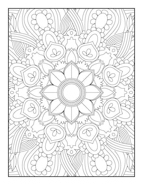 Páginas para colorear de mandala, página para colorear de mandala para adultos, páginas para colorear para adultos, mandala