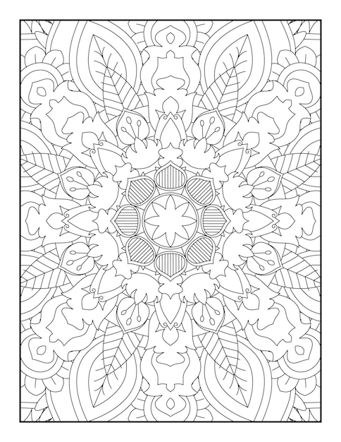 Páginas para colorear de mandala, página para colorear de mandala para adultos, páginas para colorear para adultos, mandala