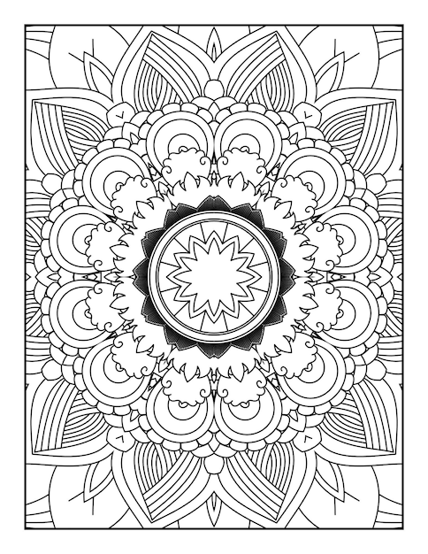 Páginas para colorear de mandala, página para colorear de mandala para adultos, páginas para colorear para adultos, mandala