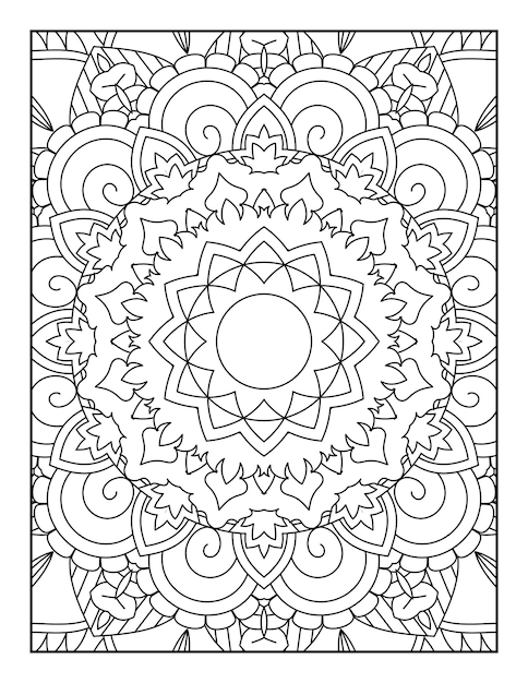 Páginas para colorear de mandala, página para colorear de mandala para adultos, páginas para colorear para adultos, mandala