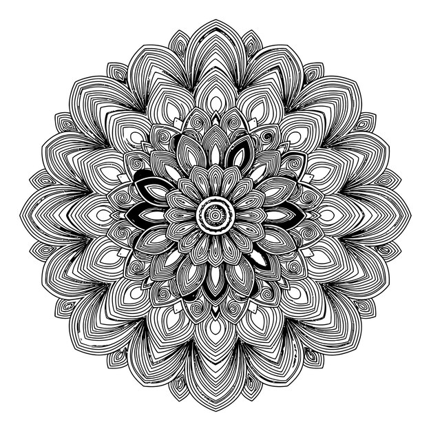 Páginas para colorear Mandala Patrón para un diseño vectorial e ilustración
