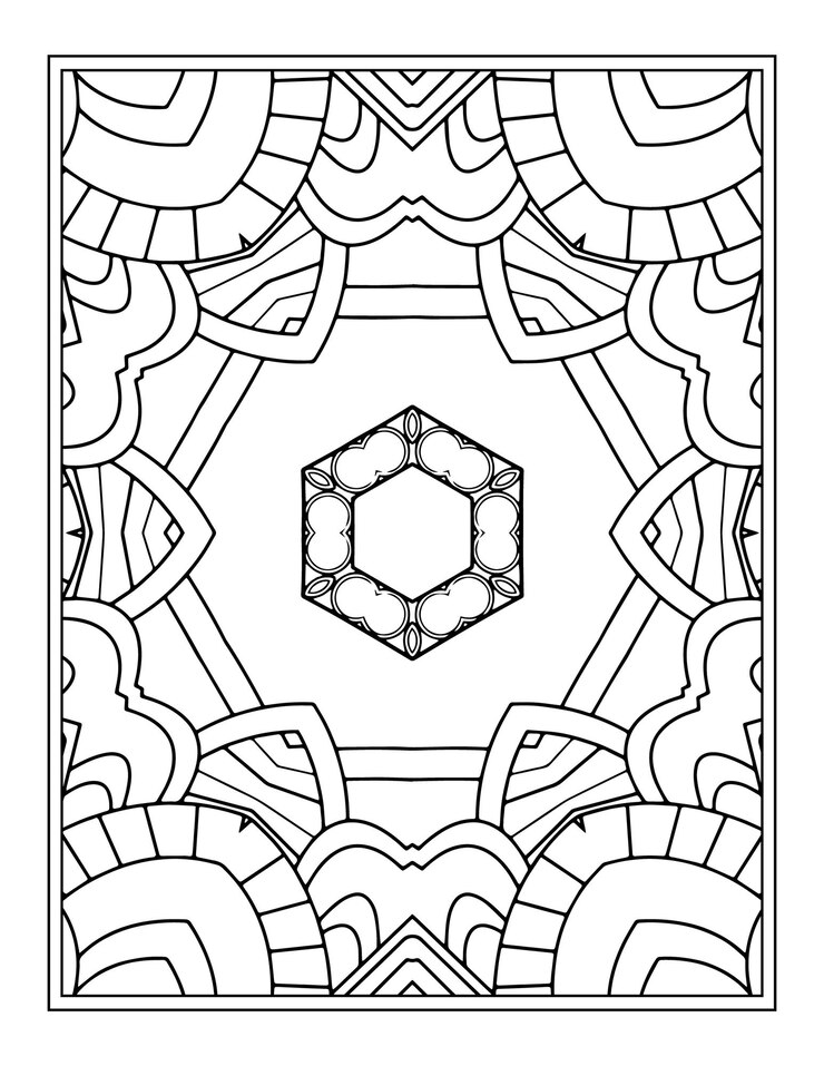 Vector páginas para colorear mandala