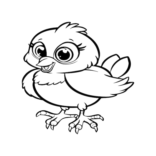 Páginas para colorear pájaros para un libro para colorear
