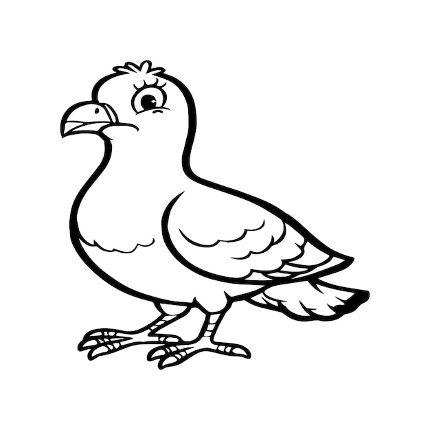 Páginas para colorear pájaros para un libro para colorear