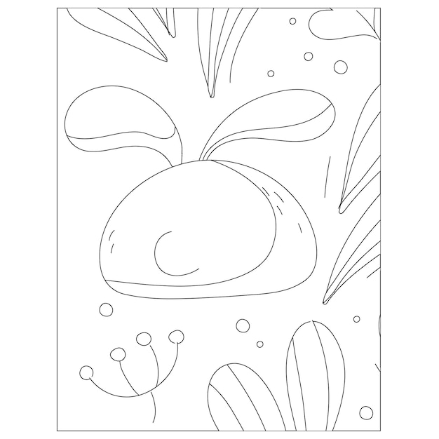 Vector páginas para colorear de pascua para niños